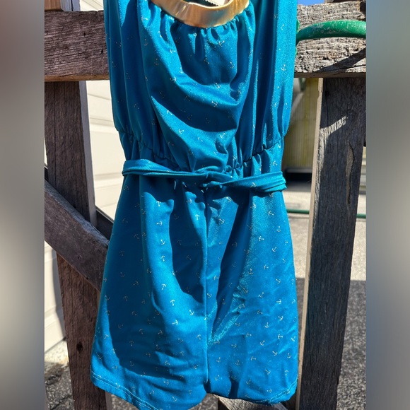 Vintage Anchor Print Short Romper - Picture 5 of 17